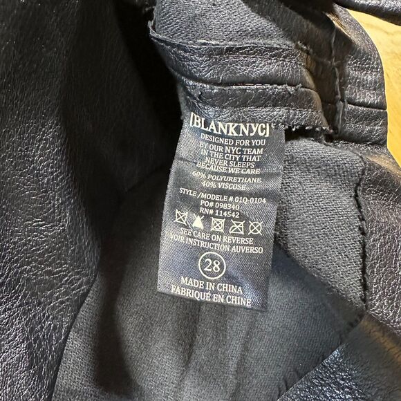 BLANKNYC Black Vegan Leather Mini Skirt - Size 28 - Picture 4 of 6